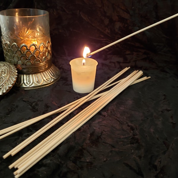 Wood Lighting Tapers--12 inch Candle Lighting Sticks, Thick Wood, Easy Light of Incense, Candles, Jar Candles