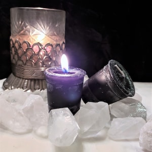 Black Cat Votive Candles--Good Luck, Good Fortune, Prosperity, Protection, Gambling Luck