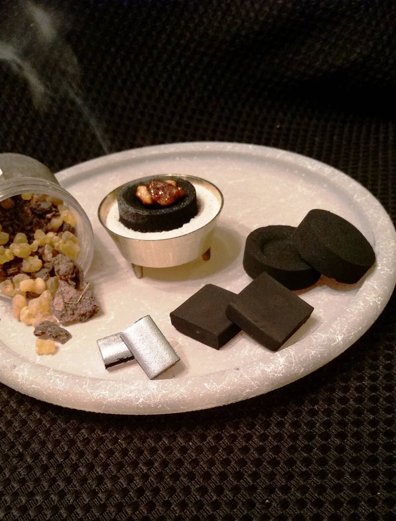 Incense Burner Charcoal Use to Burn Powder Incense Resin Etsy Australia