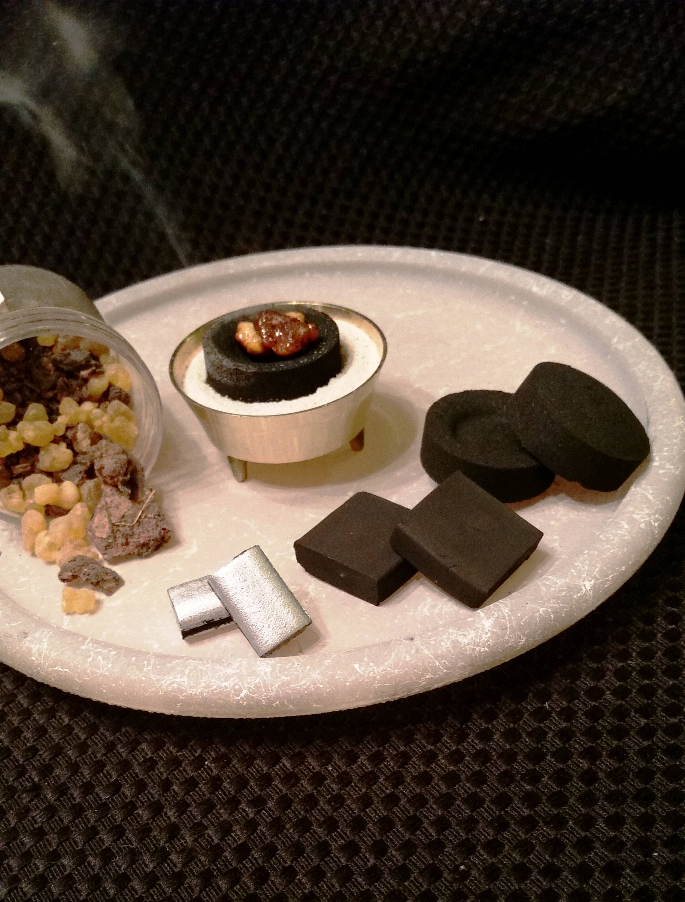 Incense Burner Charcoal Use to Burn Powder Incense Resin Etsy