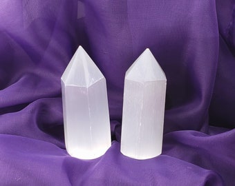 White Selenite Generator - Store and Direct Energy, Healing, Good Luck, Protection, Remove Negative Energy, Contact Spirit Guides