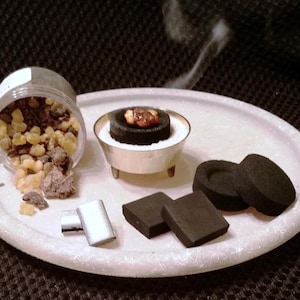 Incense Burner Charcoal--Use To Burn Powder Incense Resin or Herbs