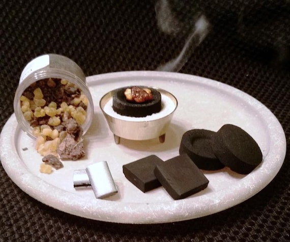 Incense Burner Charcoal--Use To Burn Powder Incense Resin or Herbs