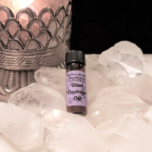 Black Destroyer Anointing Oil--Defense & Protection Against All Destructive Forces, Destroy Negativity, Curses, Hexes, Hatred