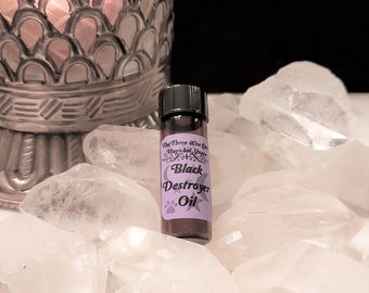 Black Destroyer Anointing Oil--Defense & Protection Against All Destructive Forces Destroy Negativity Curses Hexes Hatred