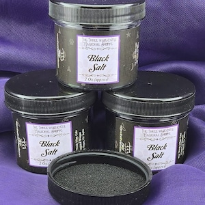 Black Salt--Witch&#39;s Salt, Protection, Banishing Curses Hexes, Remove Negativity and Negative Individuals, Banish Evil