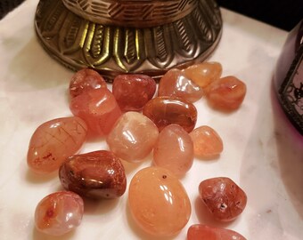 Carnelian Tumbled Gemstone - Actor's Stone, Creativity, Courage, Individuality, Protection, Luck, Past Lives