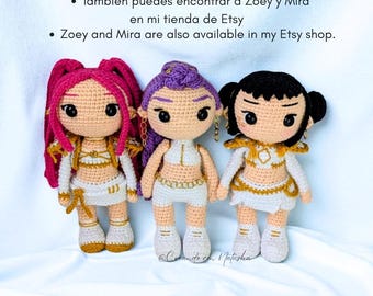 Rumi Crochet Pattern – Kpop Demon Hunter Amigurumi PDF Digital