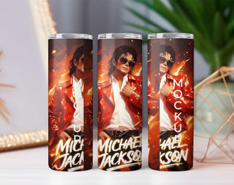 Michael Jackson Tumbler Wrap PNG: popart 20oz skinny cup ontwerp (digitale download)