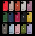 Custom Color Silicon Case compatible for iPhone 16, 15, 14, 13, 12, 11, Pro / Max / Plus Soft Smooth Finish Inner Soft Microfiber 15+ color product logo