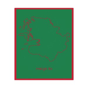 County Mayo Map Poster Mayo Colors Irland Druck GAA Wall Art irische Landkarte