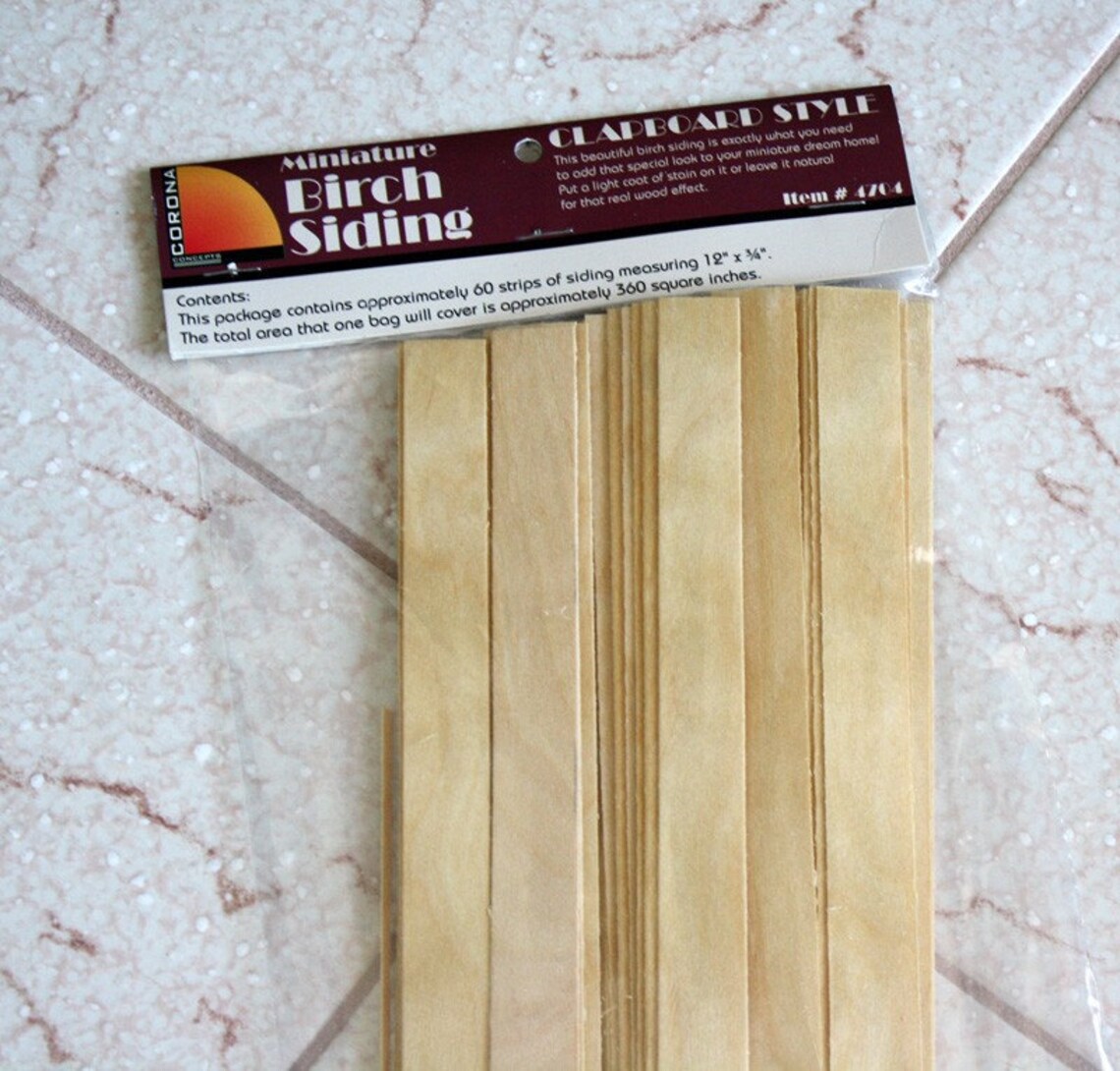 Dollhouse Miniatures Supply Wood Siding or Flooring Etsy