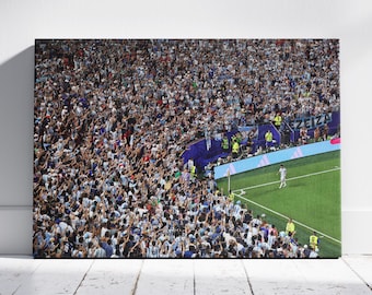 Lionel Messi Poster, World Cup 26 Messi Corner Kick Photo Print, GOAT Canvas Panel