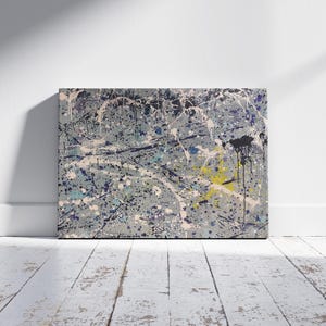 Jackson Pollock Abstract Wall Art, Large Abstract Painting, Drip Technique Art, Jackson Pollock Paint Poster, Modern Wall Decor Idea