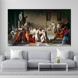 The Death of Caesar Wall Art, Historical Drama: Jean-Léon Gérôme&#39;s &#39;The Death of Caesar&#39; Canvas - Relive the Intensity of Ancient Rome