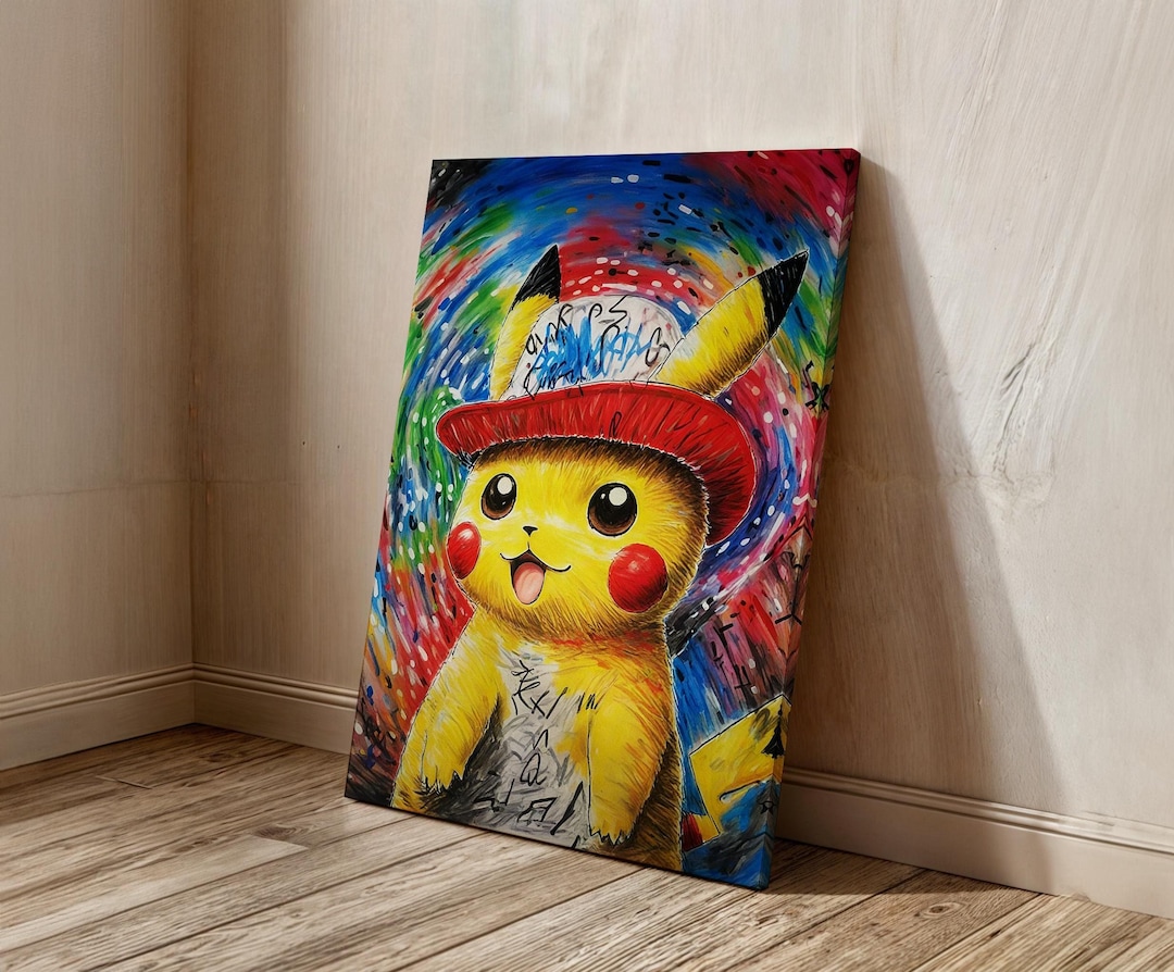 ピカチュウ バンクシー風 ウォールアート、グラフィティ風 ピカチュウ