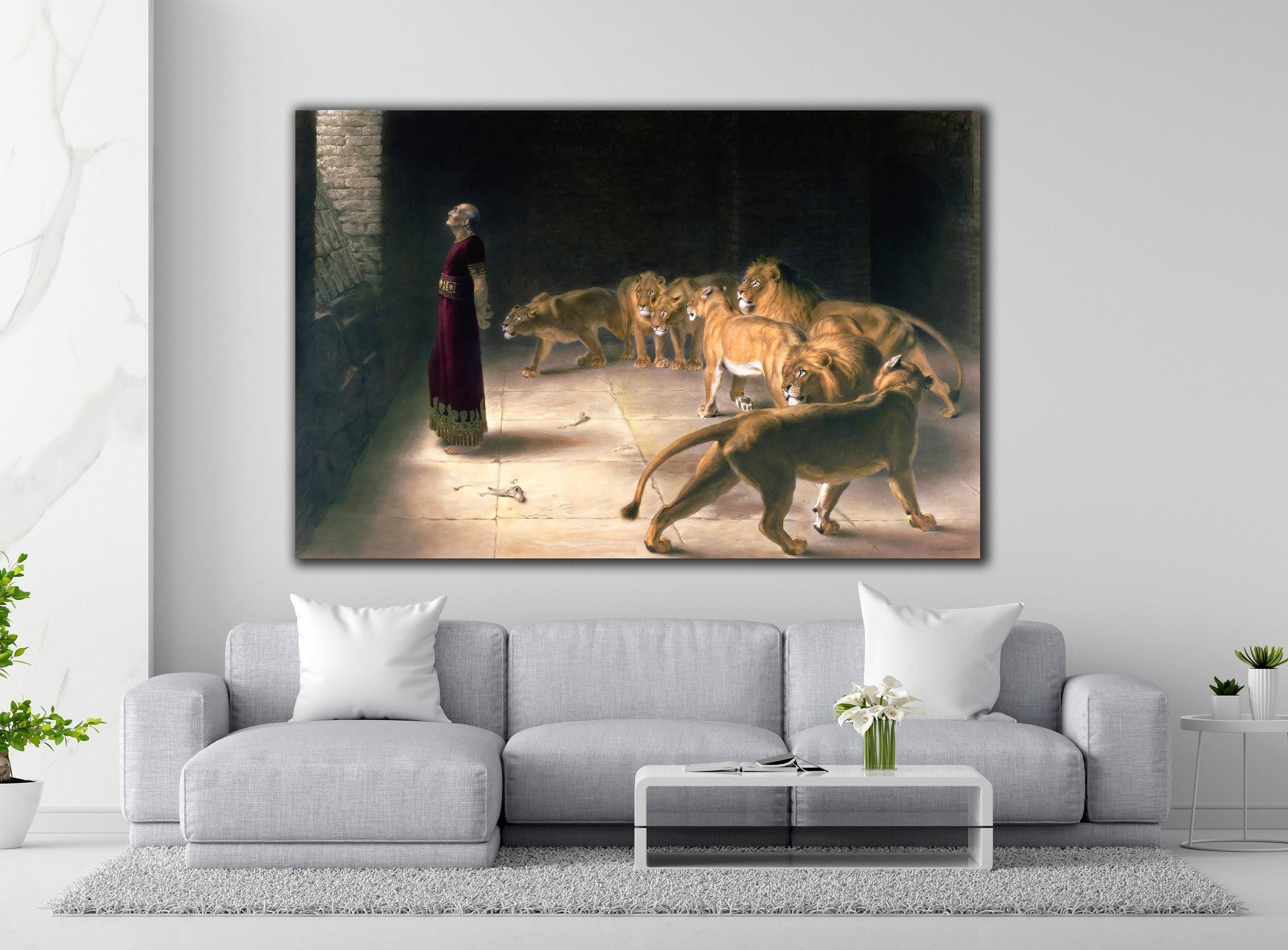 Tableau Toile "Daniel Dans La Fosse Aux Lions" 1893 - Imprimé Encadré, Prêt à Accrocher