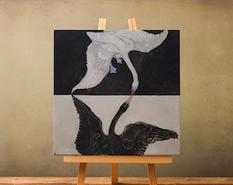 Hilma Af Klint - The Swan No. 1 Wall Art, Fine Art Print, Swan Reflection Canvas Wall Art, Hilma Af Klint Printed Artwork, Modern Art Decor