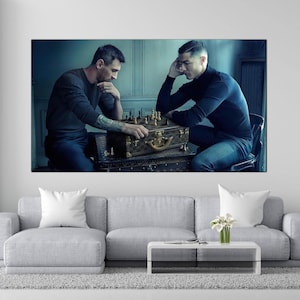 Ronaldo & Messi Wall Art, Two Great Legends of Football; 'Messi and Ronaldo' Will Decorate Your Wall with Their Poses While Playing Chess