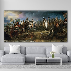 Battle of Austerlitz Wall Art, Battle of Austerlitz Print Poster, Battle of the Three Emperors Canvas Art, Victory of Napoleon on Canvas Art