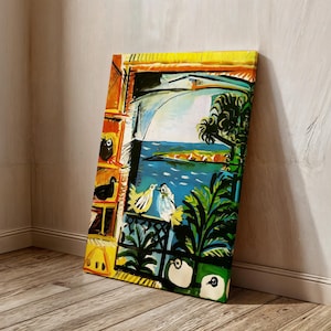 Pablo Picasso Wall Art, Masters of Simplicity: Picasso&#39;s &#39;Pigeons&#39; - Minimalist Elegance on Canvas, Pablo Picasso&#39;s Studio (Pigeons) Poster