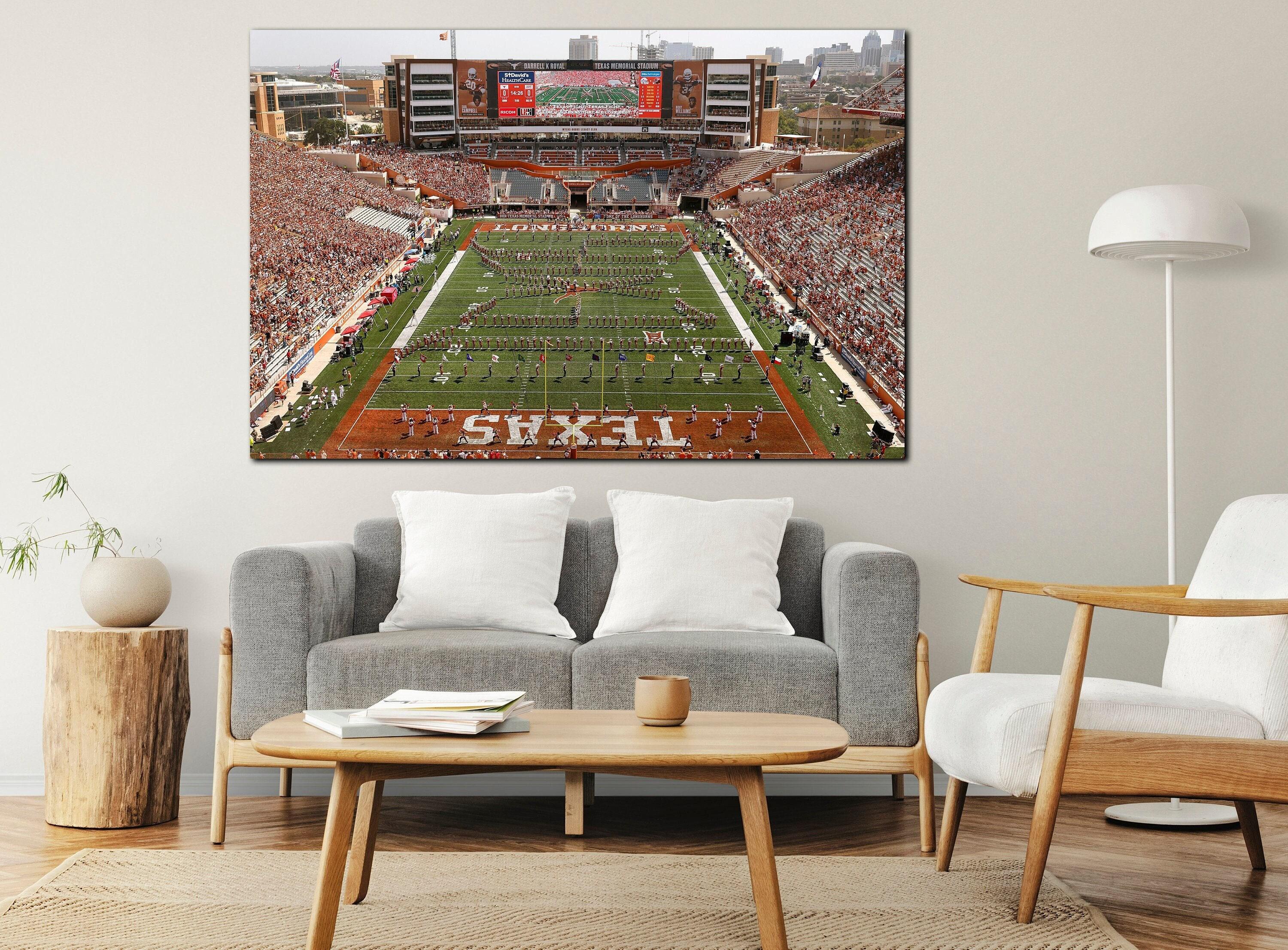 Darrell K Royal Memorial Stadium Wall Art, Decorate Your Home for the Legendary Stadium of the Texas Longhorns Soccer Team, Longhorns Poster