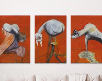 Three Studies for Figures at the Base of a Crucifixion, 3 Set of