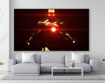 Iron Man Canvas Wall Art, Tony Stark's Legacy: Iron Man Wall Decor, Legendary Iron Man Canvas Print, Avengers Canvas, Iconic Iron Man Poster