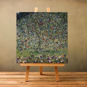 Apple Tree by Gustav Klimt Wall Art, Art Nouveau by Klimt Ready to Hang Canvas, Apple Tree Poster, Home Decor Idea, Gift Wall Art