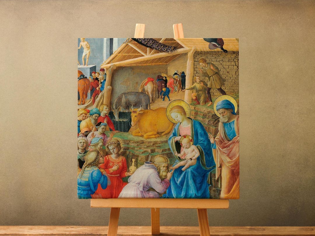 Adoration of the Magi Painting Print, Christian Art Print, Fra Angelico ...