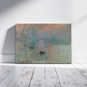 Impression by Claude Monet Wall Art, Sunrise Canvas Wall Art, Dawn of a New Era: &#39;Impression, Sunrise&#39; by Claude Monet, Home Decor Idea