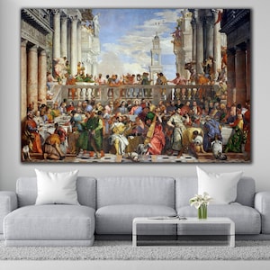 Paolo Veronese&#39;s The Wedding at Cana Canvas Wall Art, Masterful Canvas: The Wedding at Cana by Paolo Veronese, The Wedding at Cana Poster