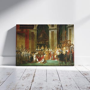 The Coronation of Napoleon Wall Art, Jacques-Louis David&#39;s Napoleon Canvas Print, Napoleon Bonaparte Poster, Historical Home Decor Idea
