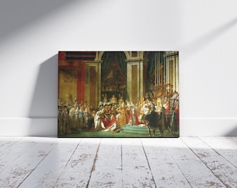 The Coronation of Napoleon Wall Art, Jacques-Louis David's Napoleon Canvas Print, Napoleon Bonaparte Poster, Historical Home Decor Idea