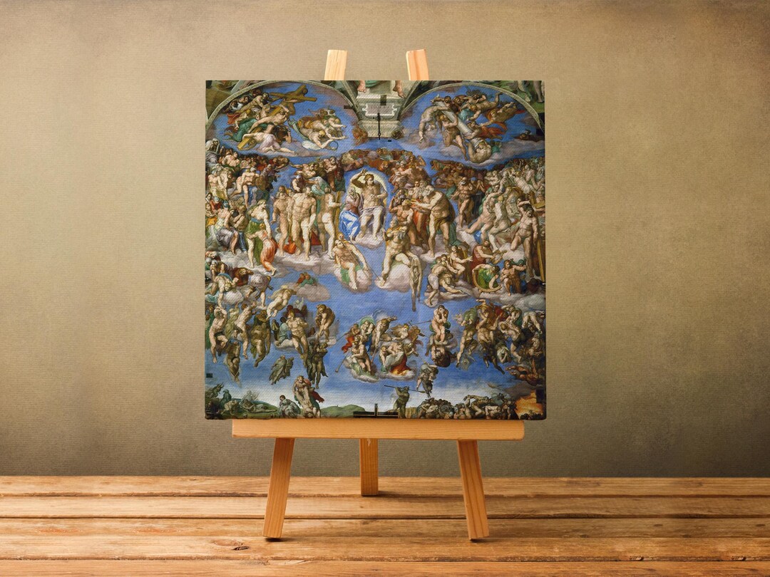 最後の審判の壁アート、ミケランジェロの絵画、すぐに掛けられる