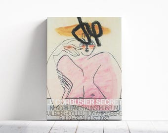 Secret by Le Corbusier Wall Art, Fine Art Print, Museum Quality Gallery Canvas, Le Corbusier Painting Print, Minimalist Wall Decor Idea