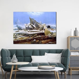 The Sea of Ice Wall Art, Frozen Majesty: Canvas Print of Friedrich&#39;s &#39;The Sea of Ice&#39; , Caspar David Friedrich&#39;s The Sea of Ice Poster