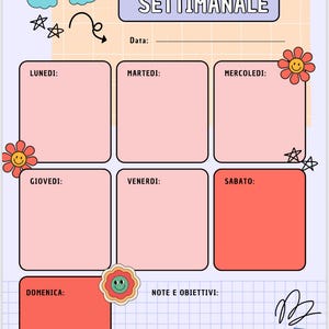 planner settimanale