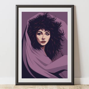 Kate Bush Inspired | Premium Art Print | Pop Art Music Poster | Running Up That Hill | Hounds Of Love | Wall Art