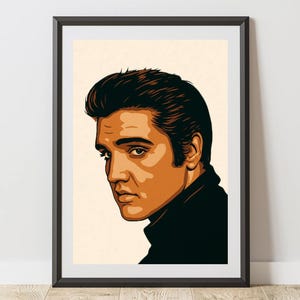 Elvis Presley Inspired | Premium Art Print | Pop Art Music Poster | King Of Rock & Roll | Wall Art