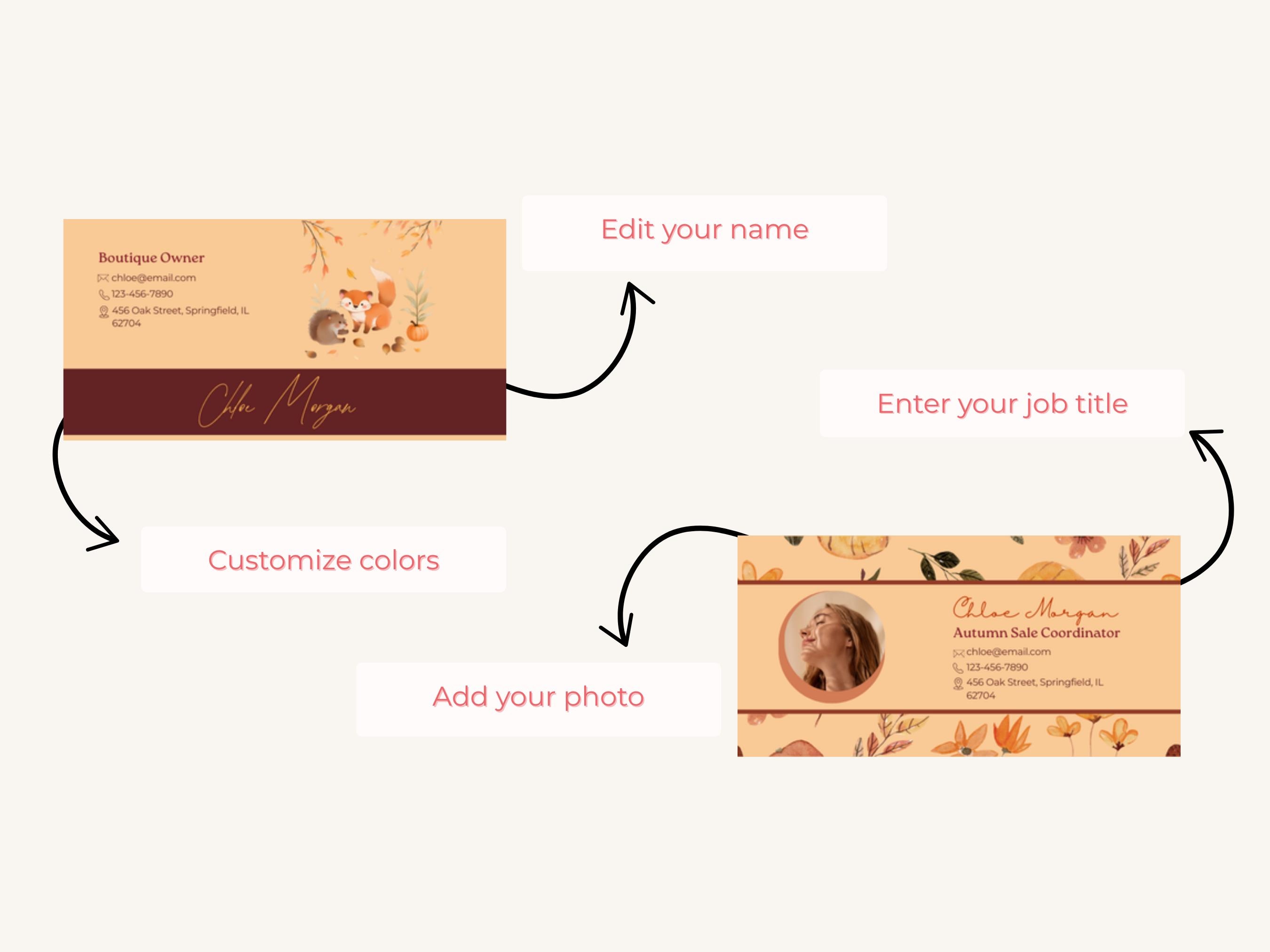 Cozy Autumn Email Signature Template Bundle - Pack of 6 Designs ...