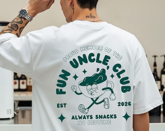 Uncle Club Shirt, Geschenkidee Für Onkel, Geschenk Für Patenonkel, Werdender Onkel, Babyankündigung, Nichte & Neffe, Oversized TShirt