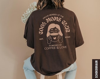 Cool Moms Club Shirt, Personalisiertes T-Shirt für Mama mit Est Jahr, Besonderes Geschenk zum Muttertag von Sohn oder Tochter, Y2K Statement