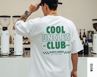 Cool Uncle Club Shirt, Personalisierte Geschenkidee Für Onkel, Geschenk für Patenonkel, Schwangerschaft verkünden, Du wirst Onkel, Bruder