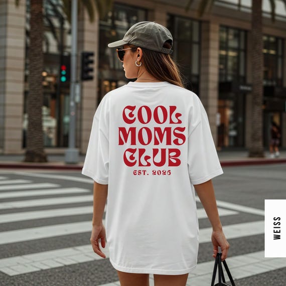 Cool Moms Club Shirt, Personalisiertes Muttertagsgeschenk für Mama, Geschenk zum Muttertag, Neue Mutter T-Shirt, Beste Mama Backprint Shirt
