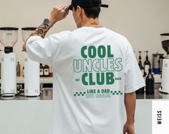 Cool Uncle Club Shirt, Personalisierte Geschenkidee Für Onkel, Geschenk für Patenonkel, Schwangerschaft verkünden, Du wirst Onkel, Bruder