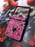Gothic Luminous Barbie Pink Hinge Protection Phone Case, Custom Galaxy Z Flip Motorola Razr Ultra Plus product logo
