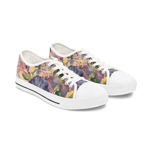 Low Top Sneakers for Women Customized with Your Designs, Breathable Canvas, Memory Foam Insoles, Black or White Sole, Lace Closure, Silver