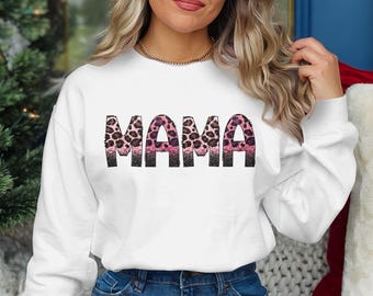 Preppy Mama Leopard Print PNG SVG: Fall Coquette Design