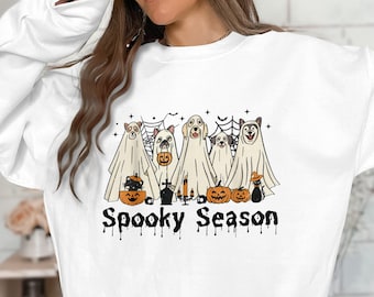 Retro spookhond PNG SVG | Clipart Halloween-puppy (digitale download)